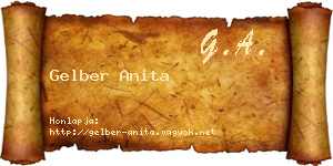 Gelber Anita névjegykártya
